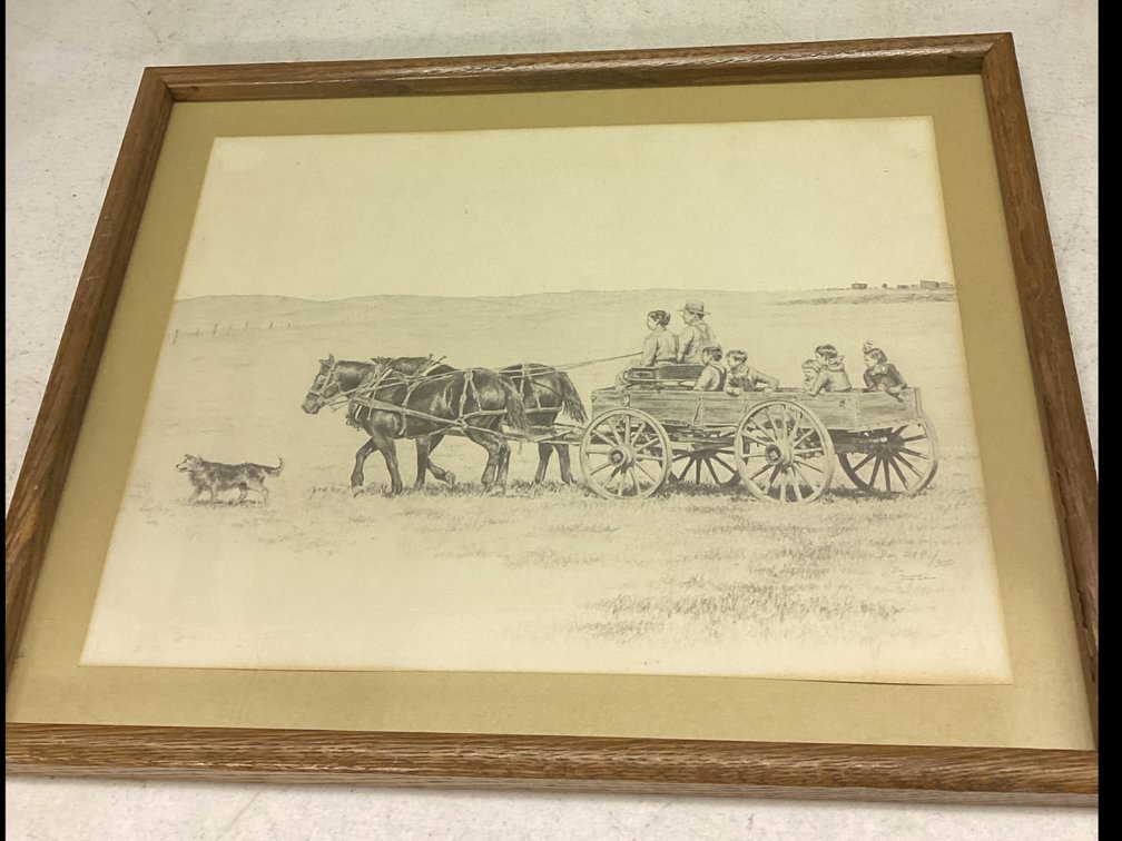 Framed Pencil/Ink Sketch - Signed & Numbered Print by Don Greytak