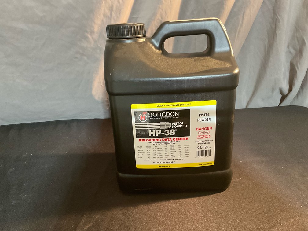 Partial Hodgdon HP-38 Pistol Powder (5.80lbs.)