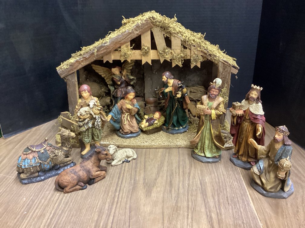Holiday Poly Resign Nativity Scene