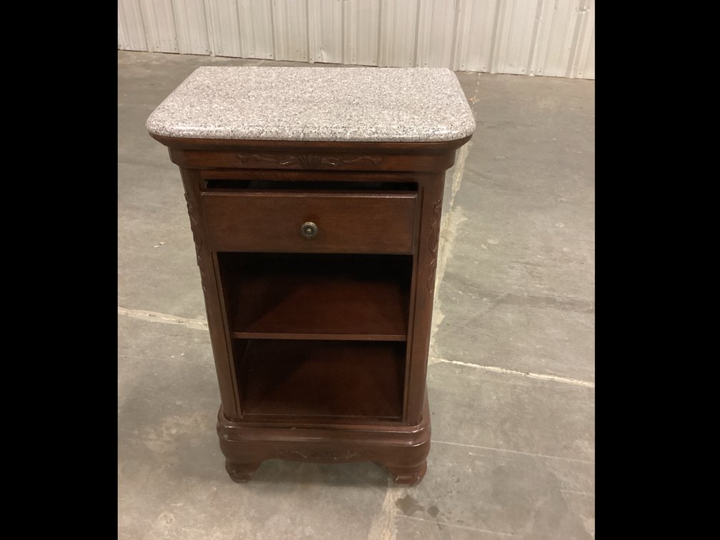 Bedside Table with Granite Top
