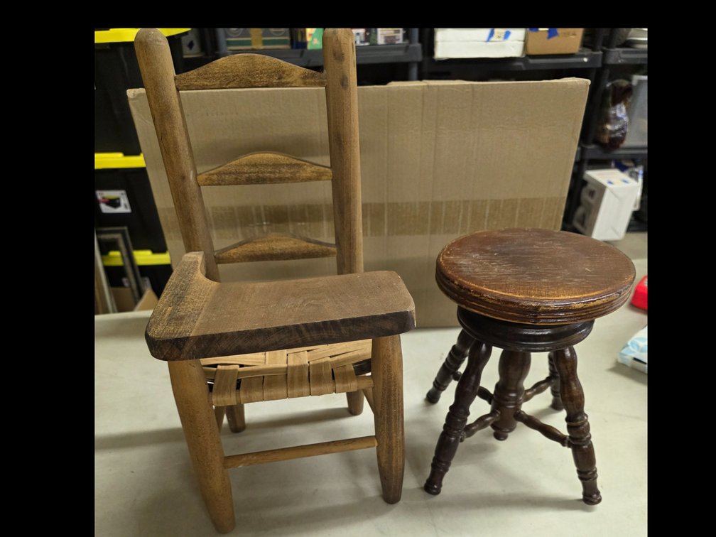 Doll Chair and Piano Stool