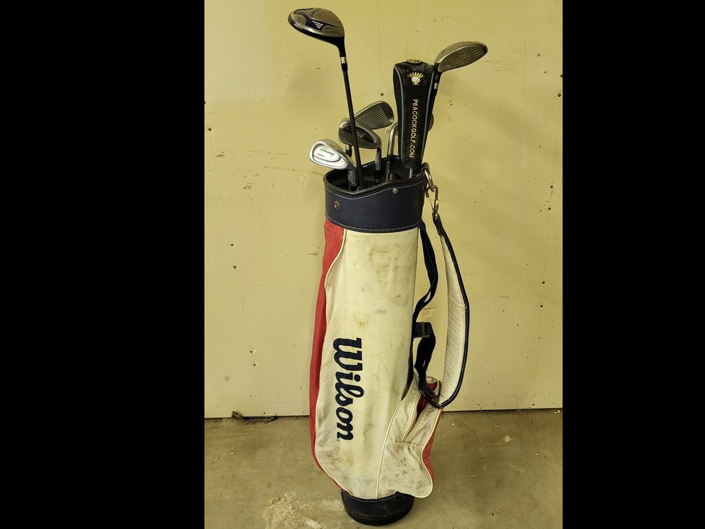 Wilson Golf Bag & Assorted Clubs