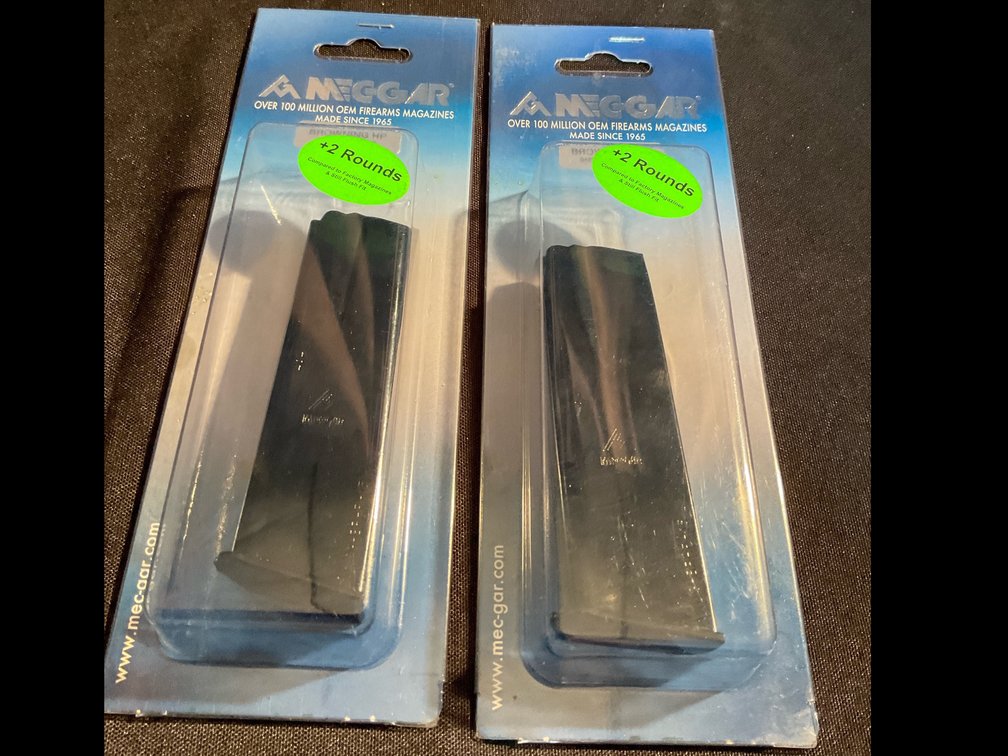 Meggar Browning HP 9mm 15rd Magazines (2)