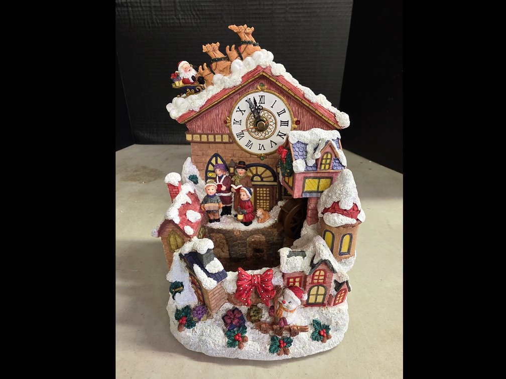 Christmas Clock and Fountain