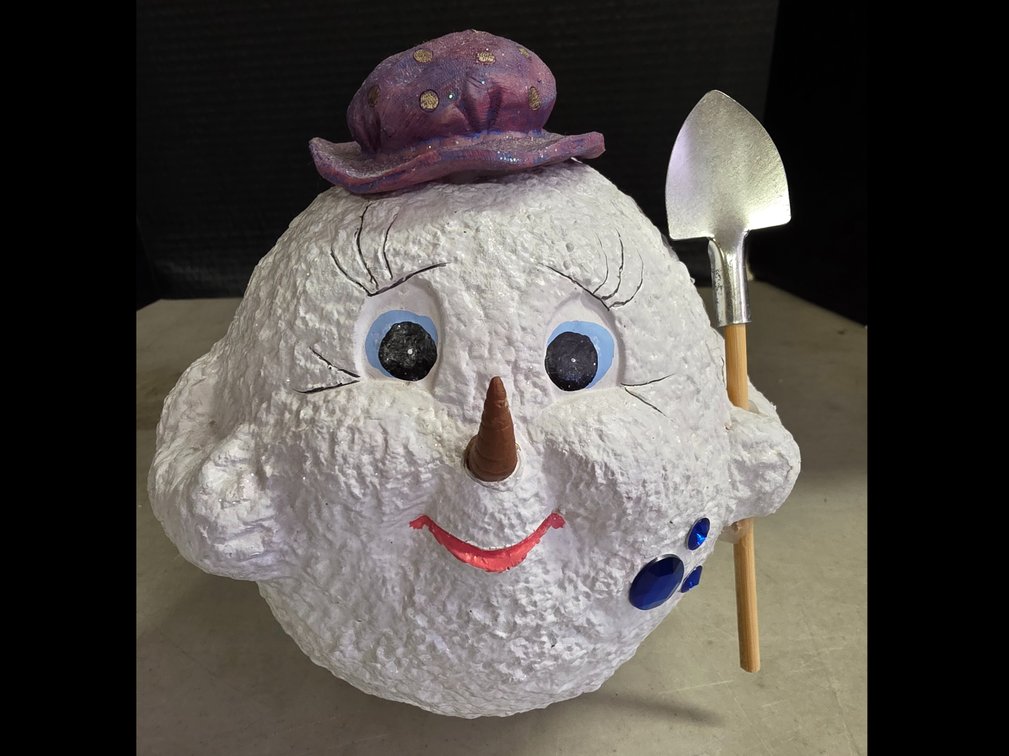 Snowball with Hat Decor