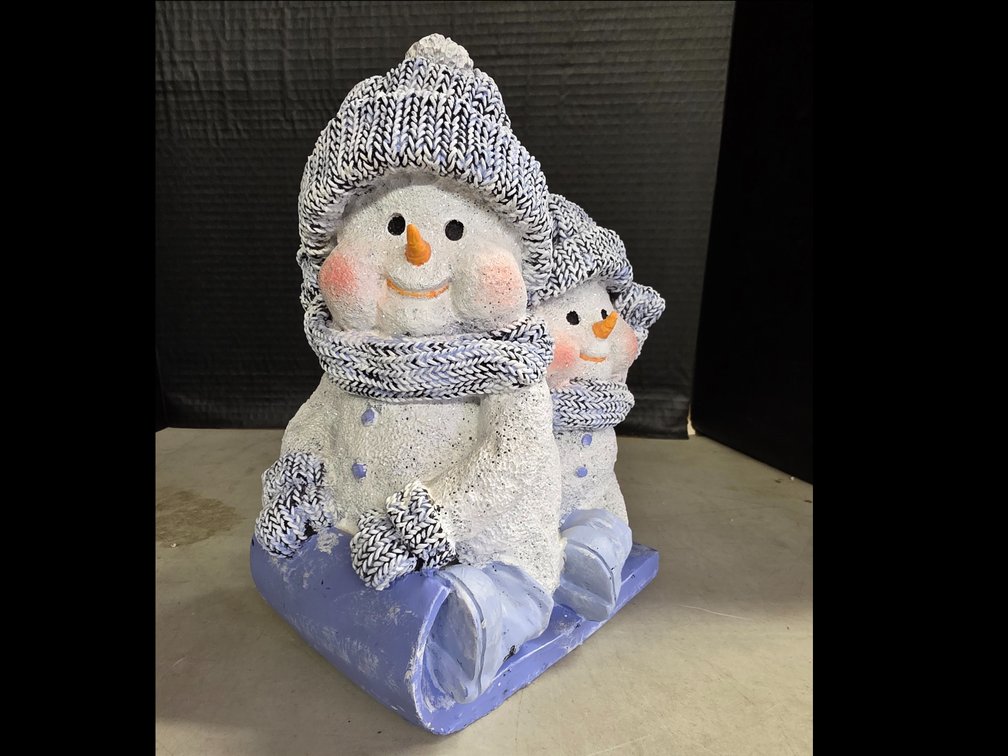 Snowmen Riding Sled Decor