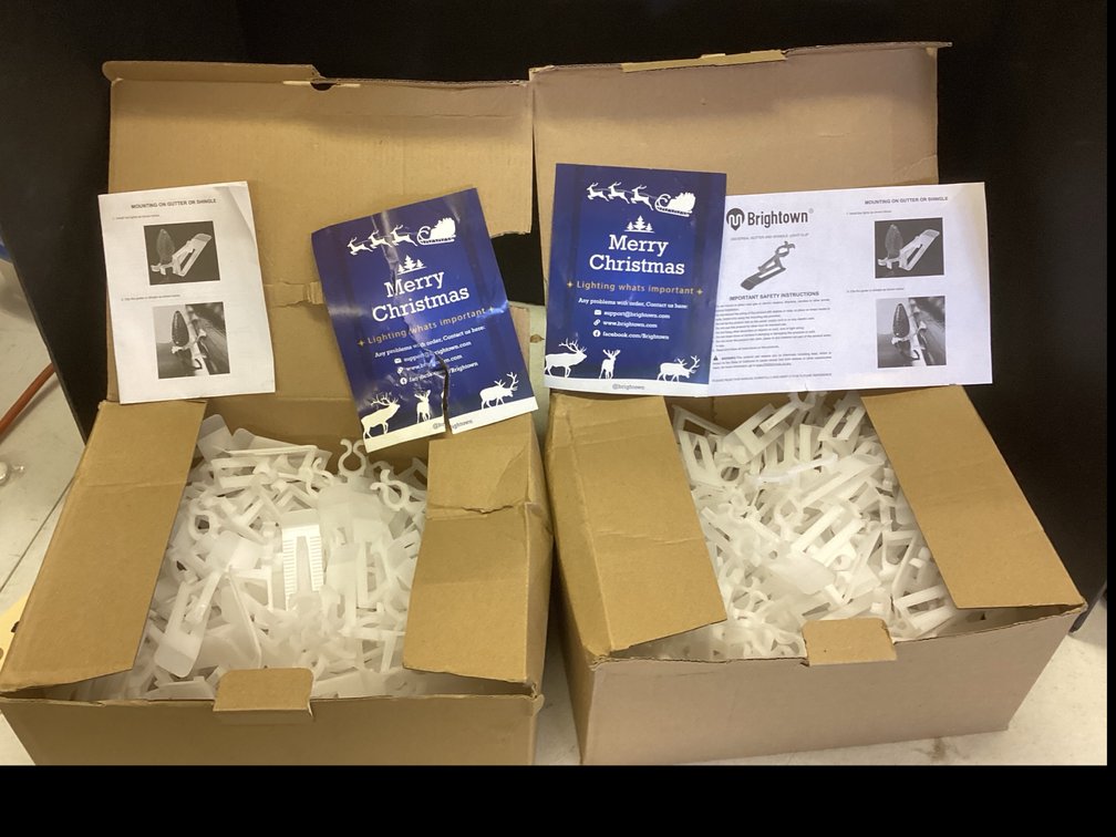 Plastic Clips - Mounting on Gutters or Shingles