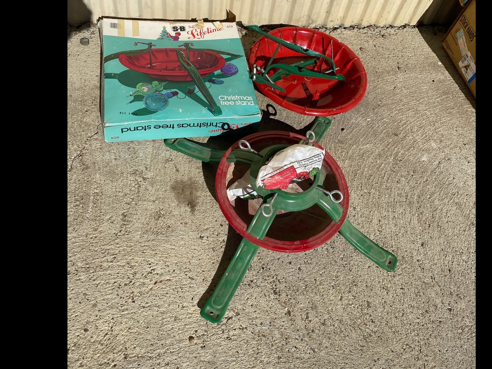 Metal Christmas Tree Stand Lot of 2