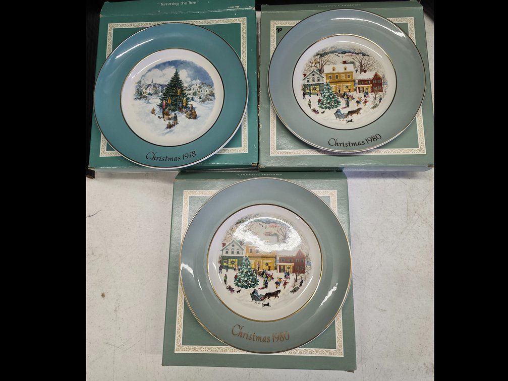 Avon 1978 and 1980 Christmas Plates