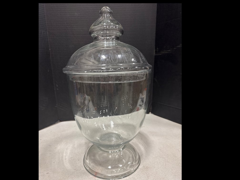 Apothcary Jar W/Pedestal Base