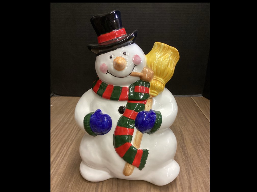 Musical Snowman Cookie Jar