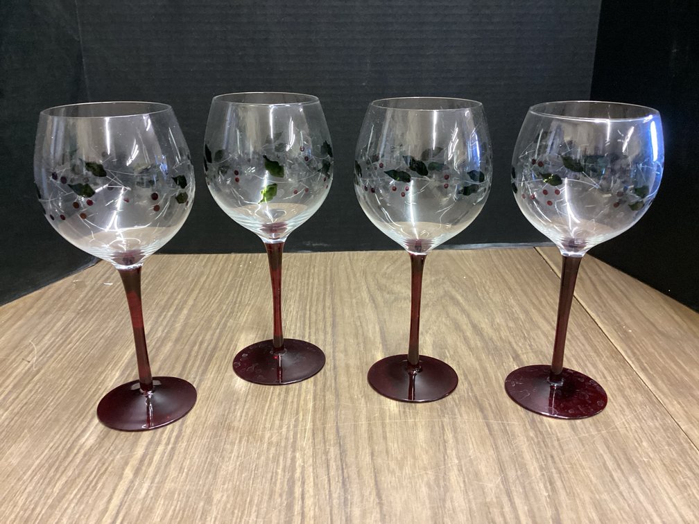 Holiday Holy Wine Glasses