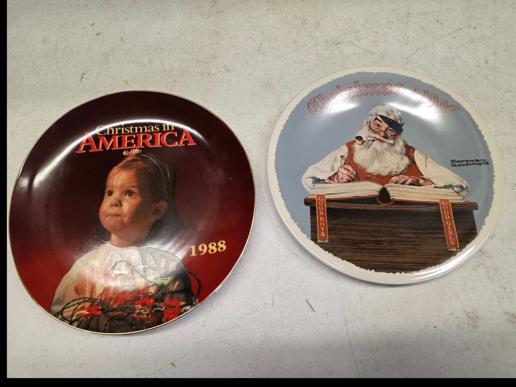 K-Mart and Rockwell Classic Christmas Plates, 1997, 1998