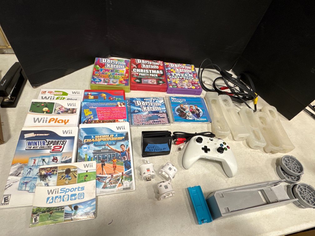 Wii Games, X box One Control, CDs , Wifi Extender