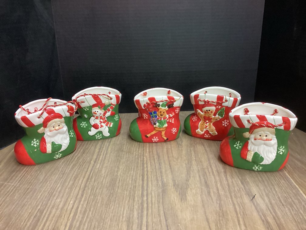 Ceramic Christmas Boots