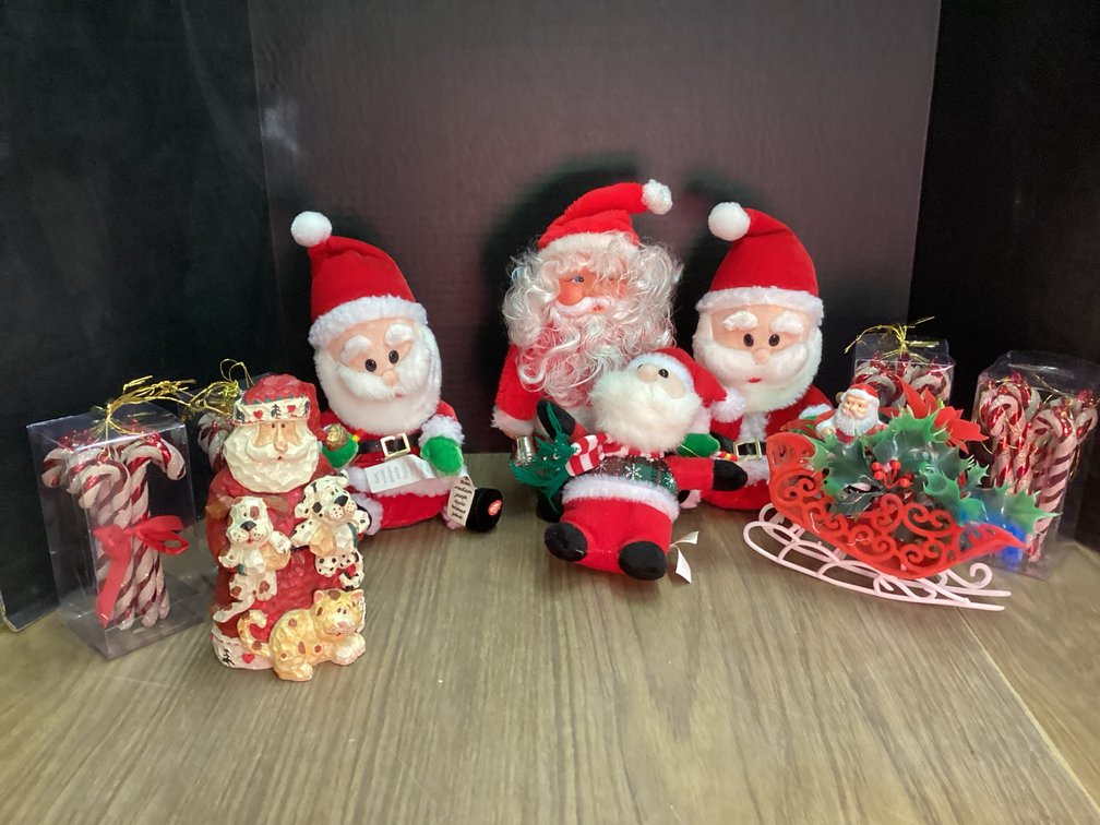Santas & Candy Cane Ornaments