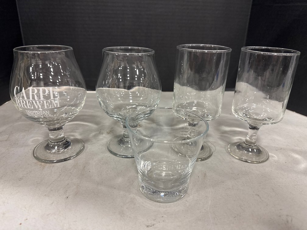 Wine Glasses and Flared Rim Glass