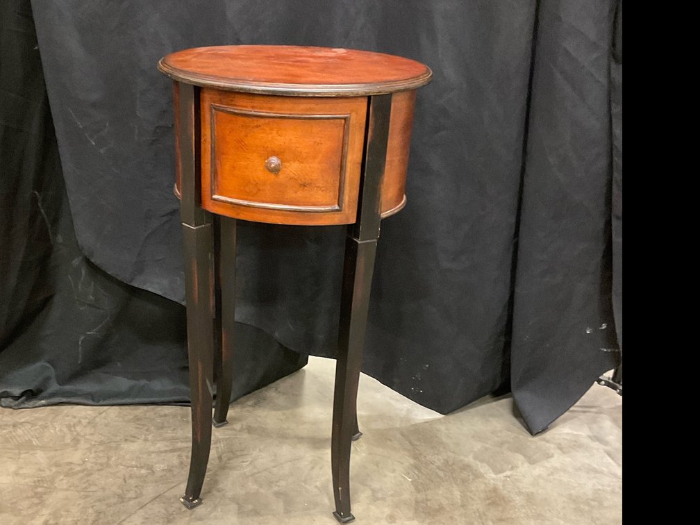 Round Wooden Accent Table