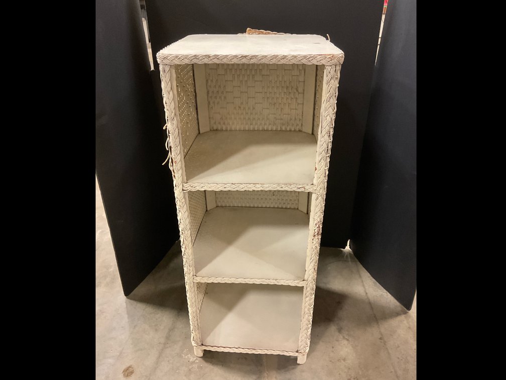 Wicker Stand With Shelves