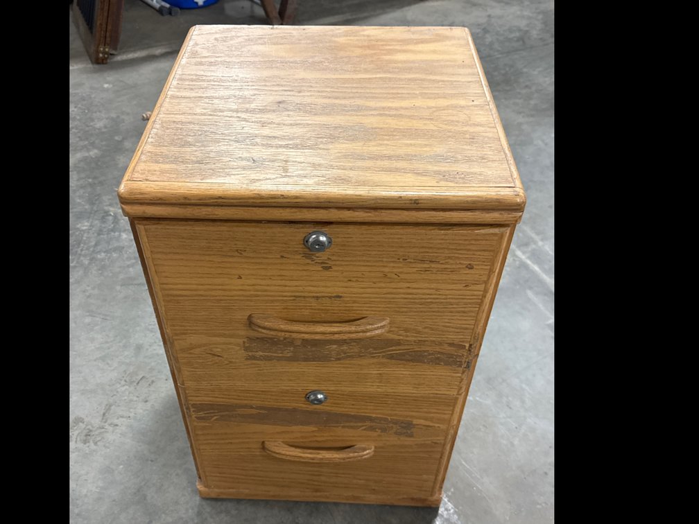 2-Drawer Wood File Cabinet