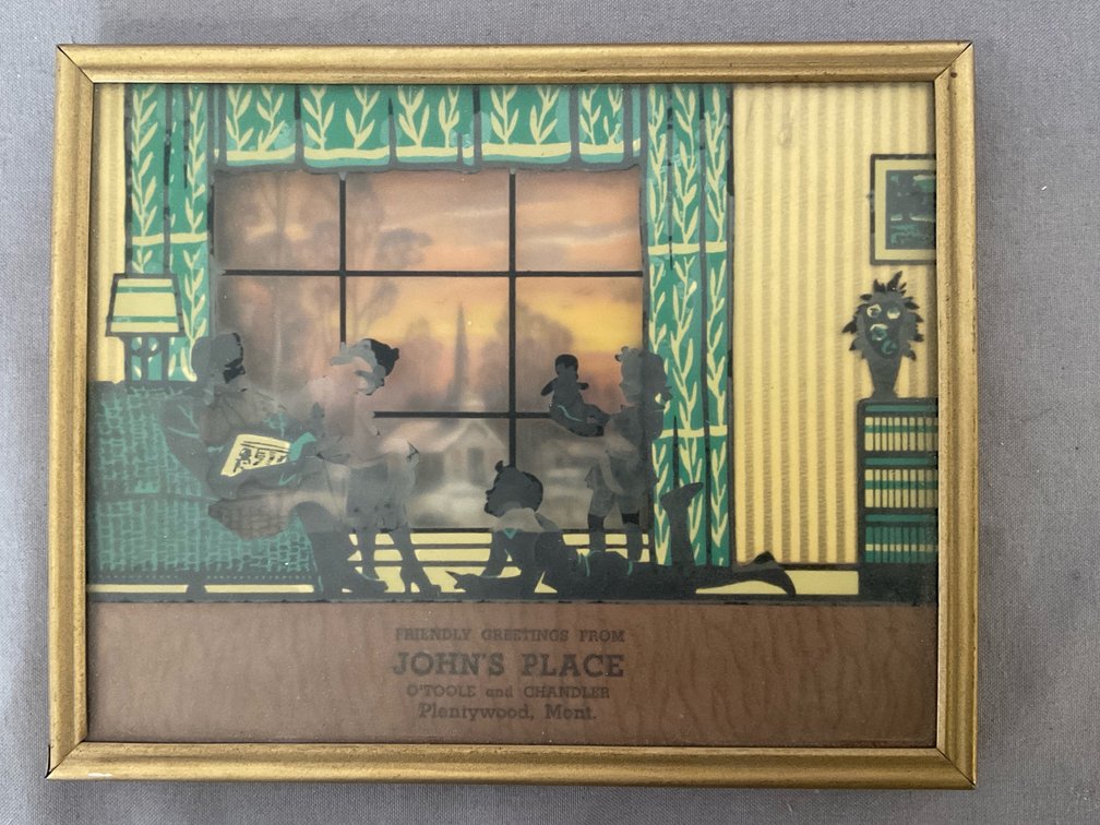 Silhouette Picture Advertising John's Place, Plentywood MT