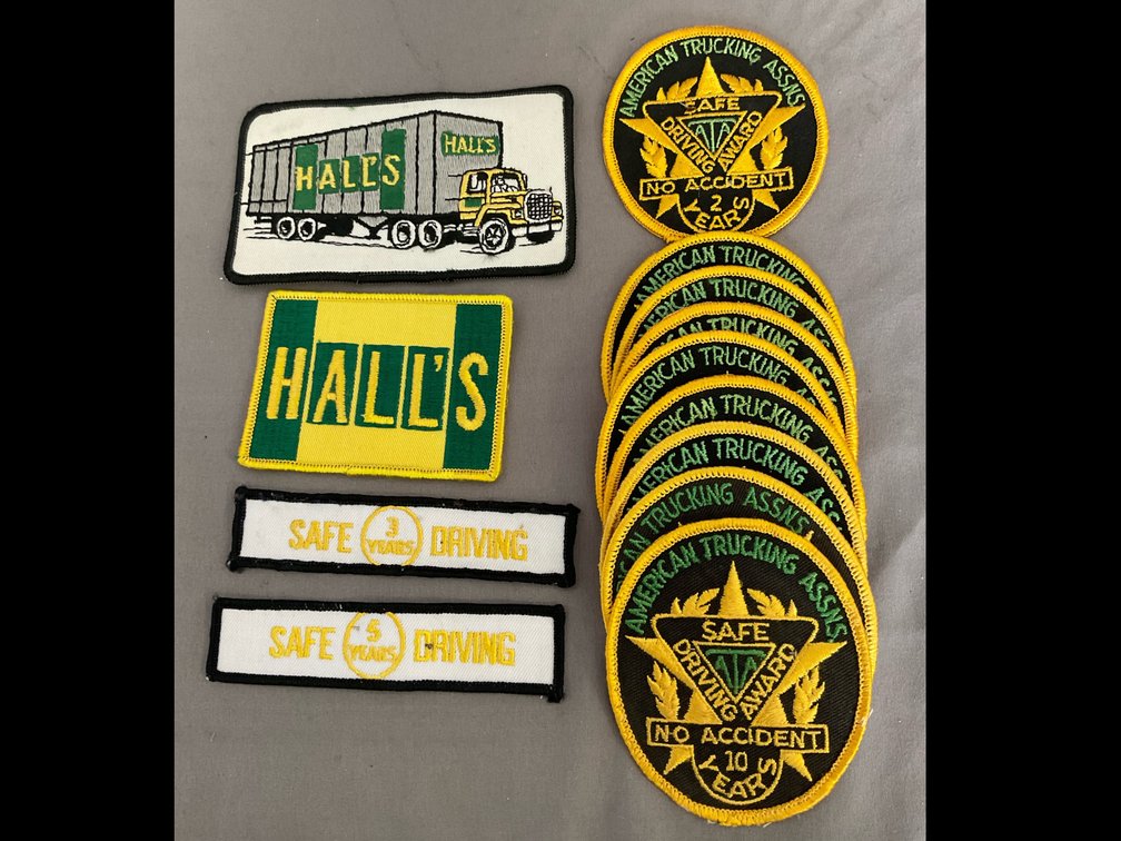 Hall's Trucking Safe Driving Patches, American Trucking Assoc. Patches