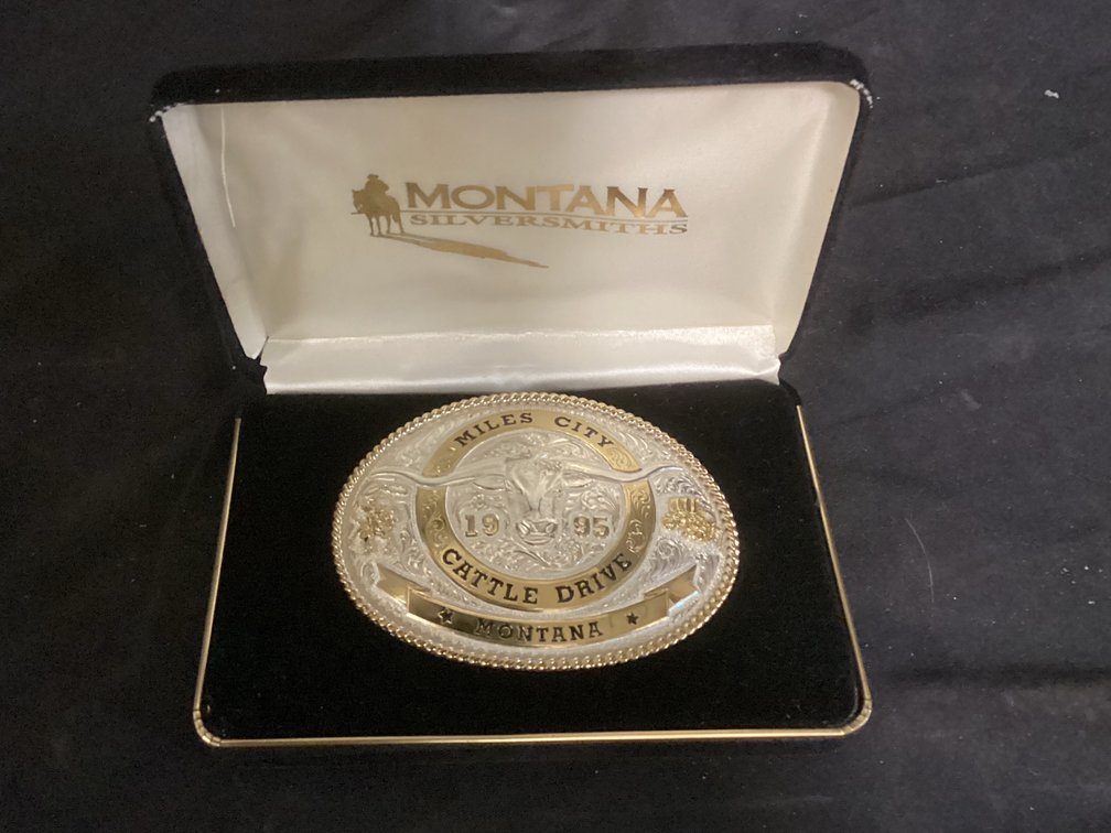 Montana Silver Smith - 1995 Miles City Montana Cattle Drive Belt Buckle