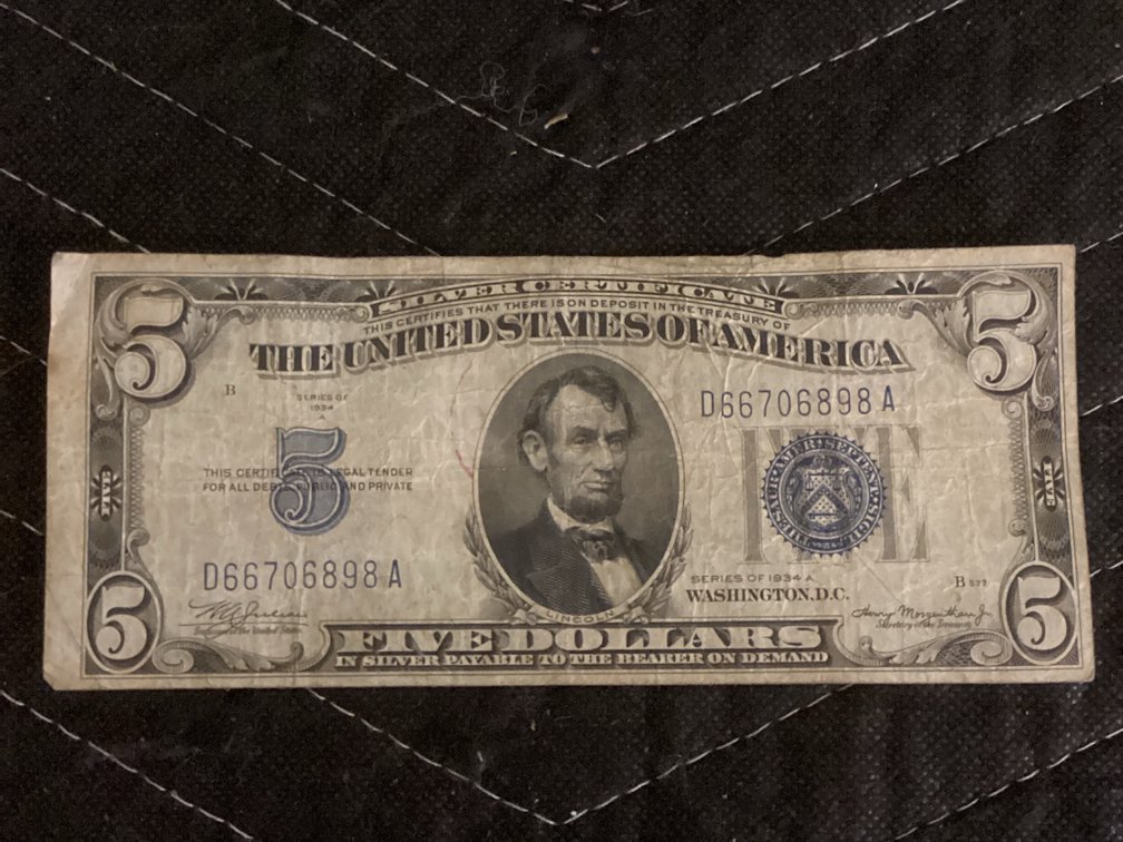 Five Dollar Silver Certificate 