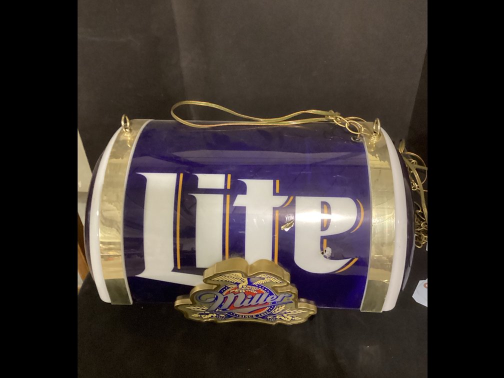 Miller Lite Pool Table Light