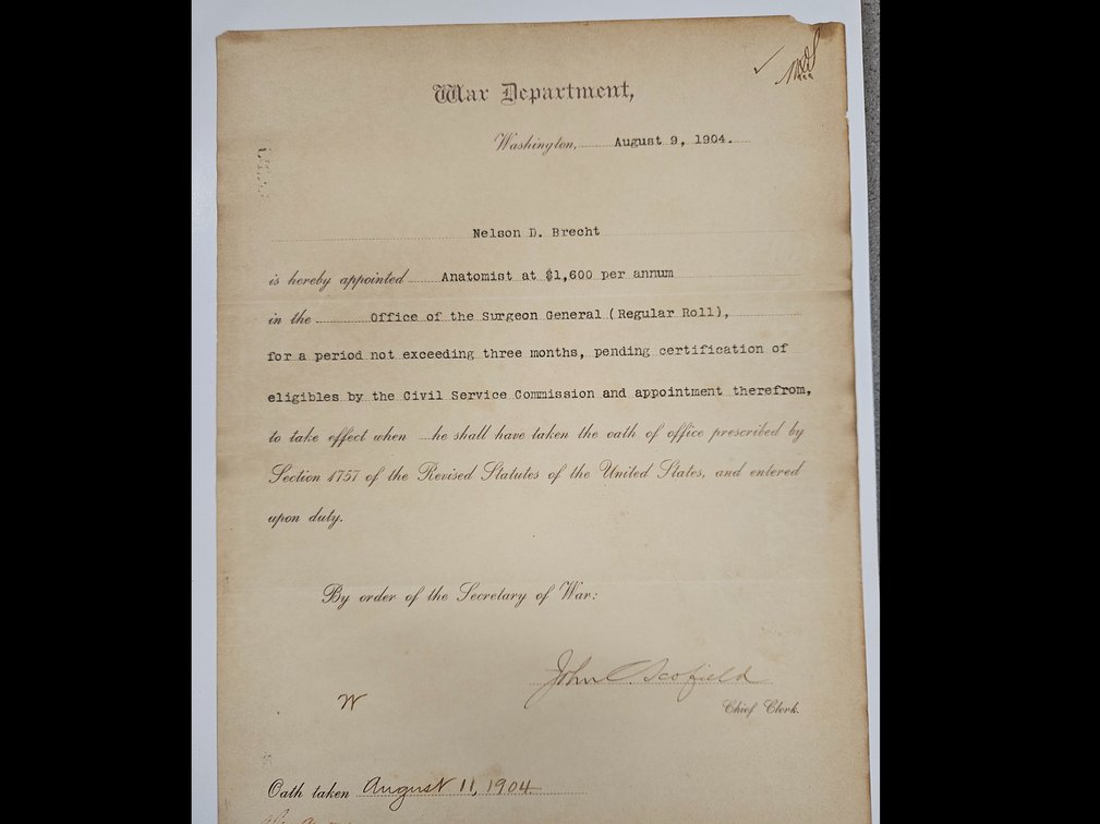 1904 War Dept Letter