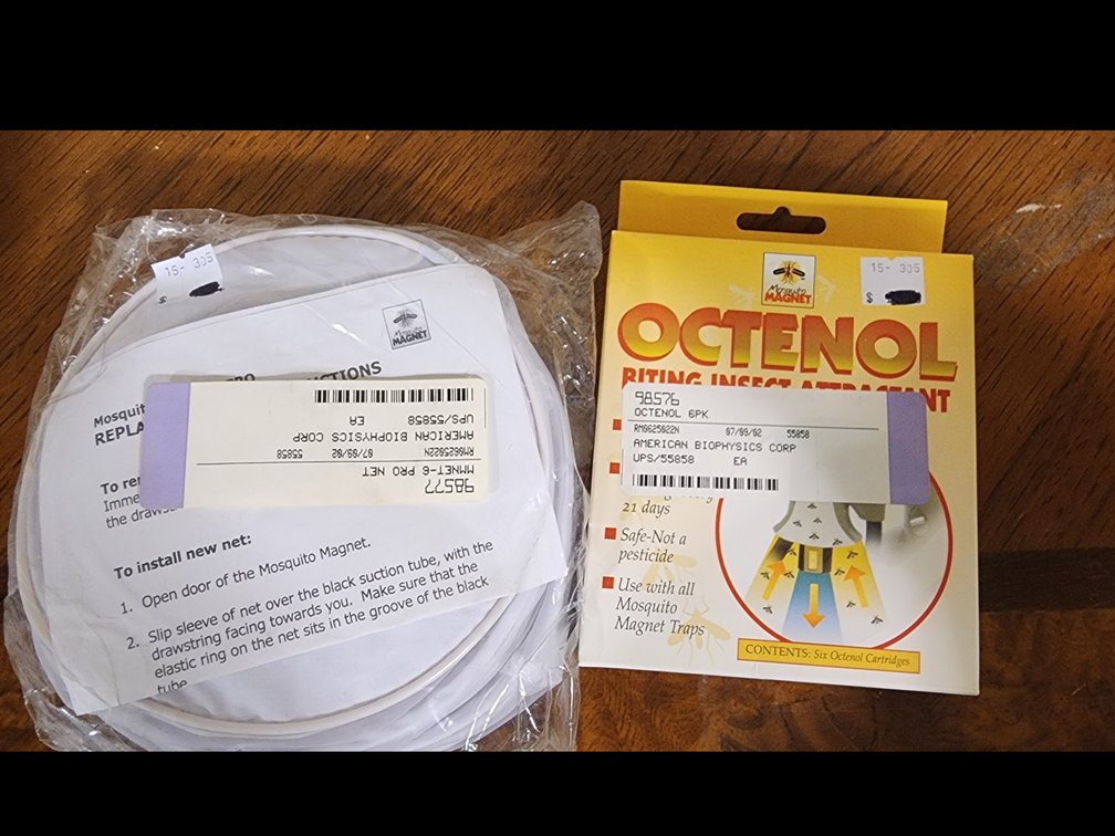 Octenol Biting Insect Attractant and Nets