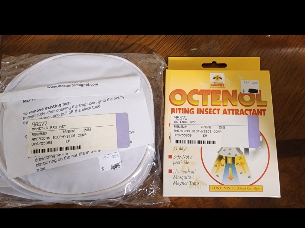 Octenol Biting Insect Attractant and Nets