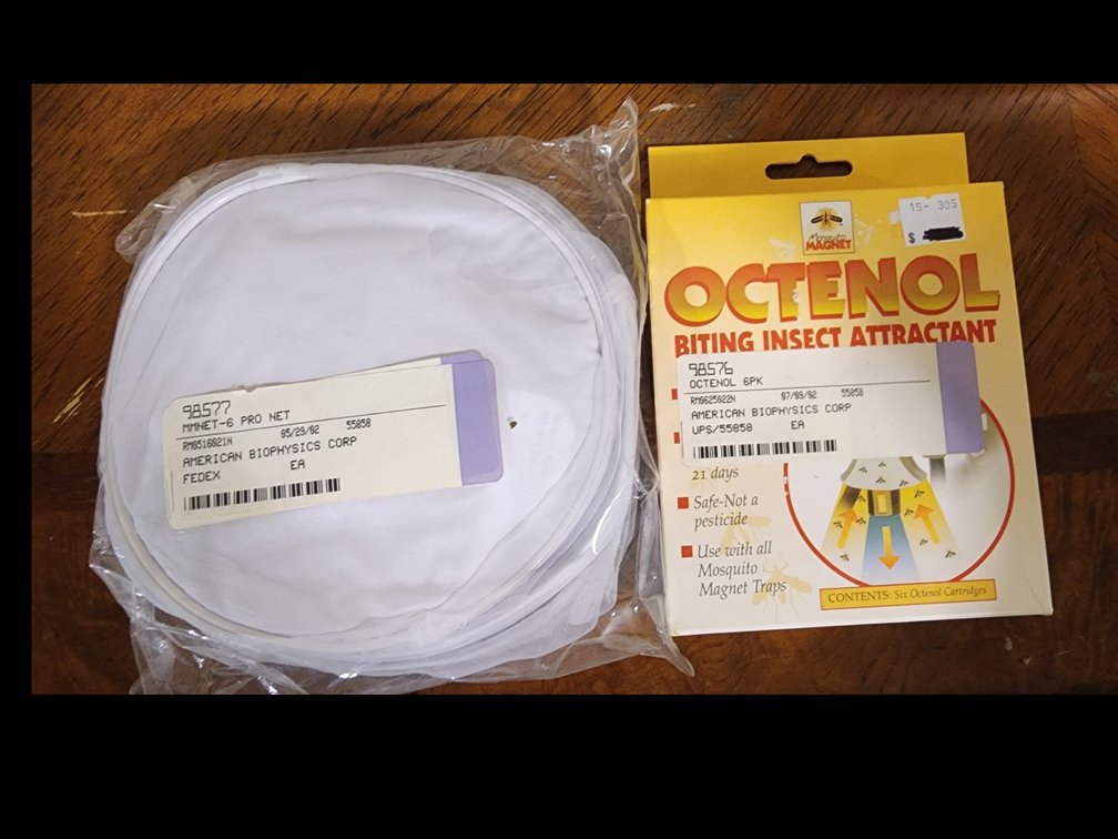 Octenol Biting Insect Attractant and Nets