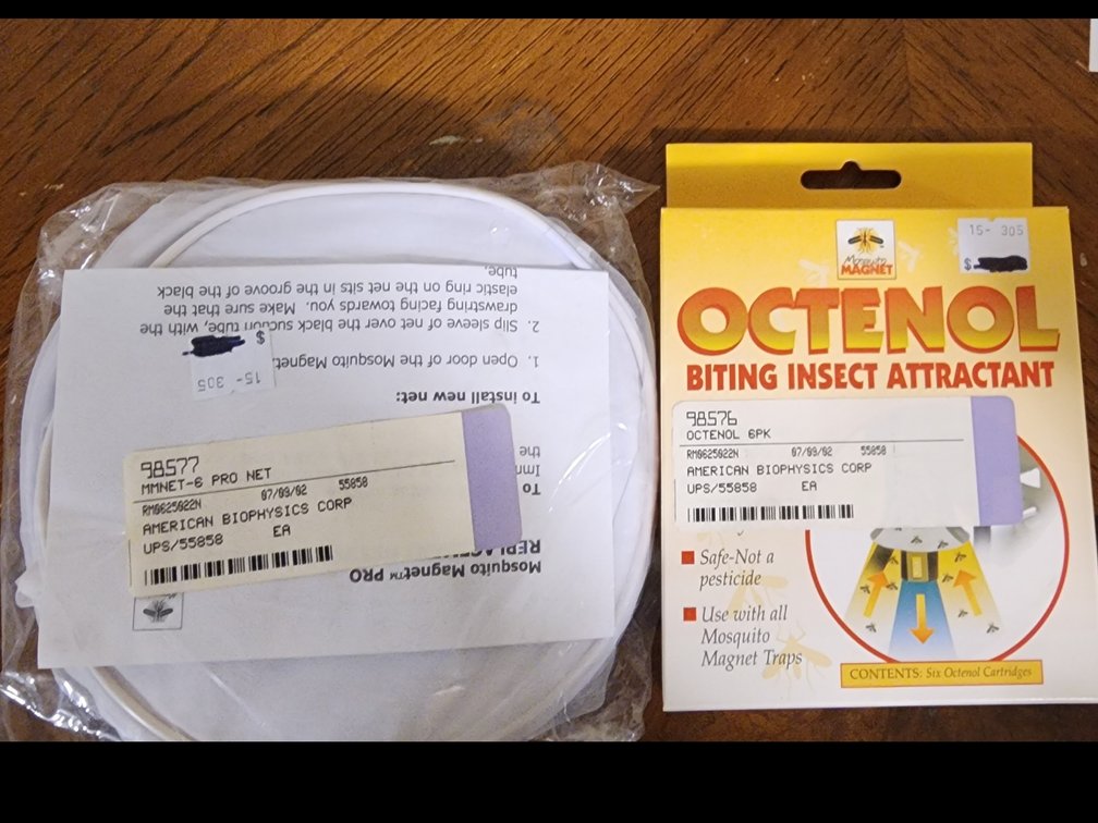 Octenol Biting Insect Attractant and Nets