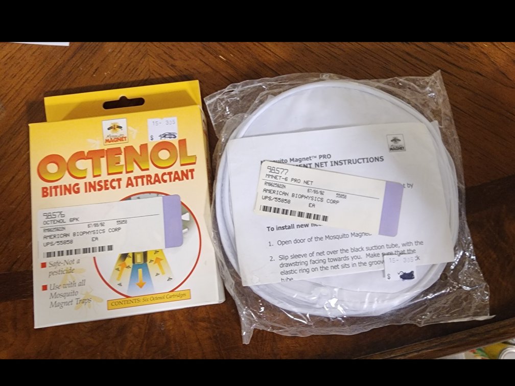 Octenol Biting Insect Attractant and Nets