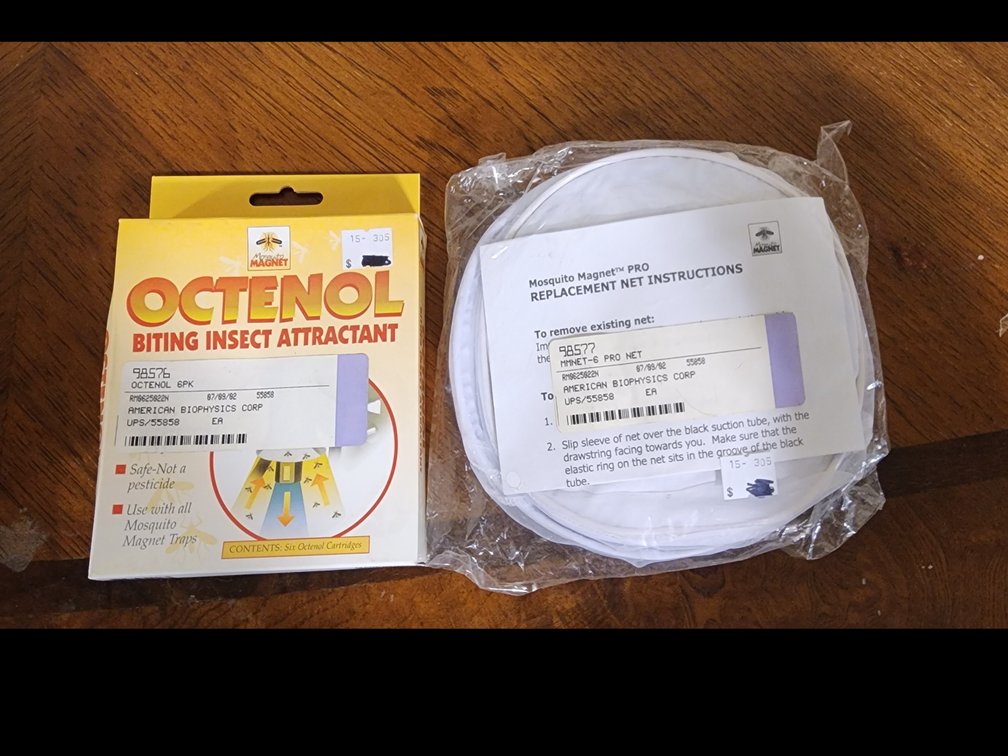 Octenol Biting Insect Attractant and Nets