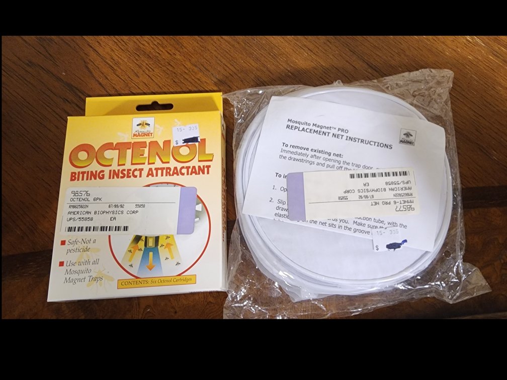 Octenol Biting Insect Attractaguns annt and Nets