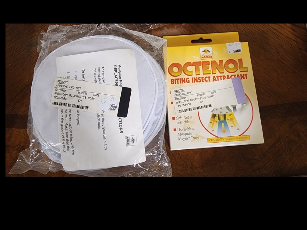 Octenol Biting Insect Attractant and Nets