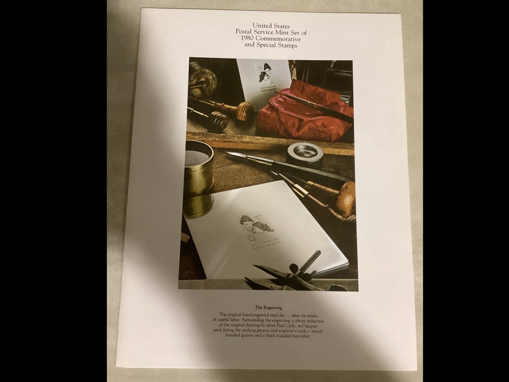 U S Postal Service Mint Set 1980 Commemorative Stamps