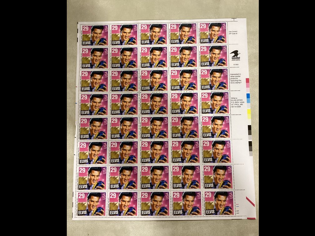 Elvis Presley 29 Cent U. S. Postal Stamps