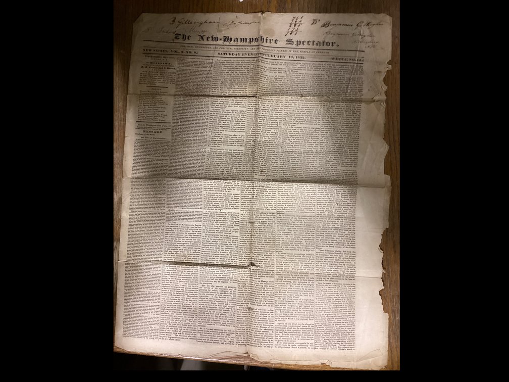 The New Hampshire Spectator February 16, 1833