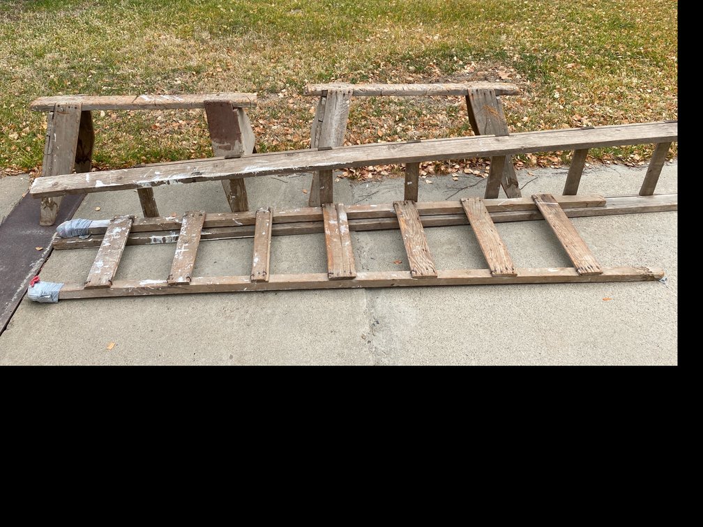 Homemade Wooden Ladders & Saw Horses
