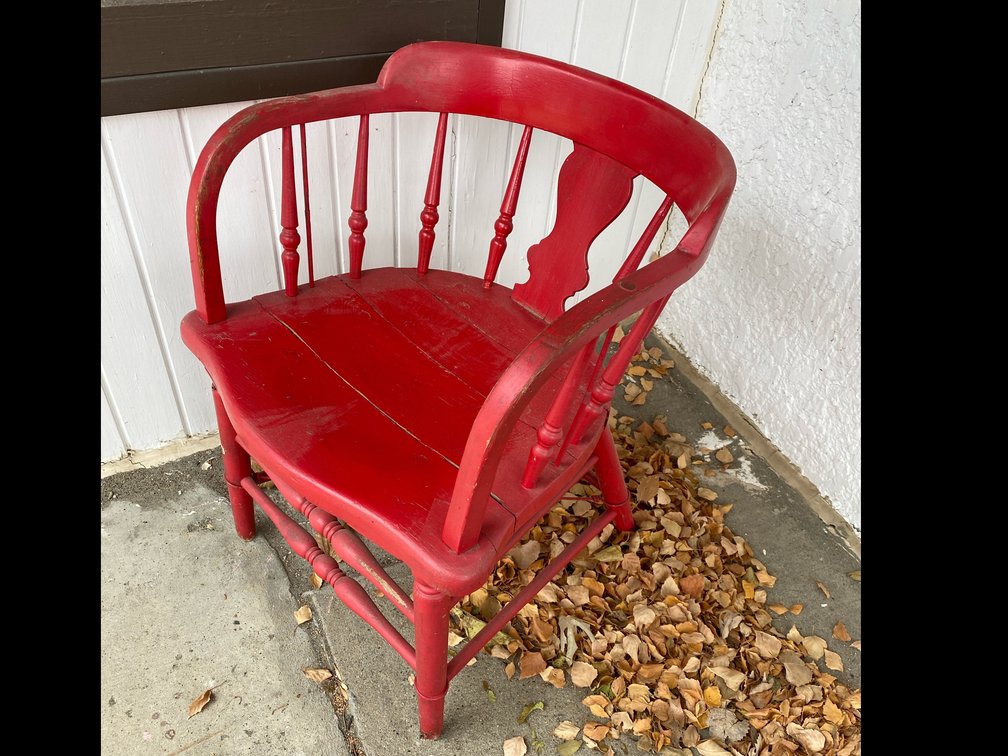 Red Wooden Chair