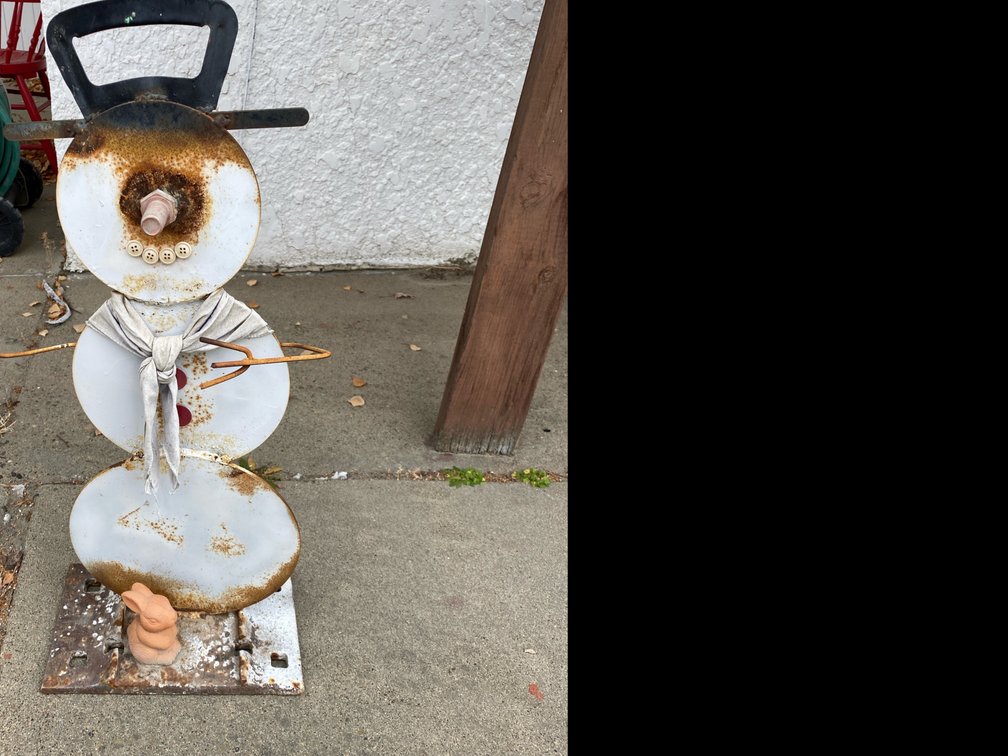 Metal Snowman Yard Decor 