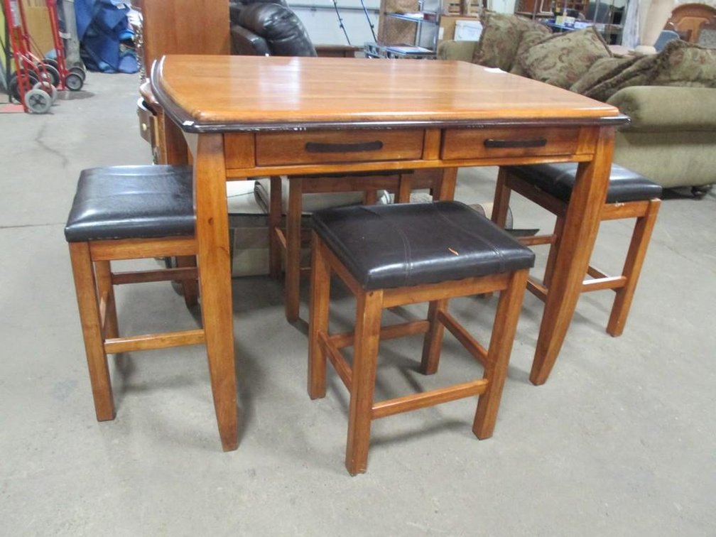 Tall Table and (4) Stool Set