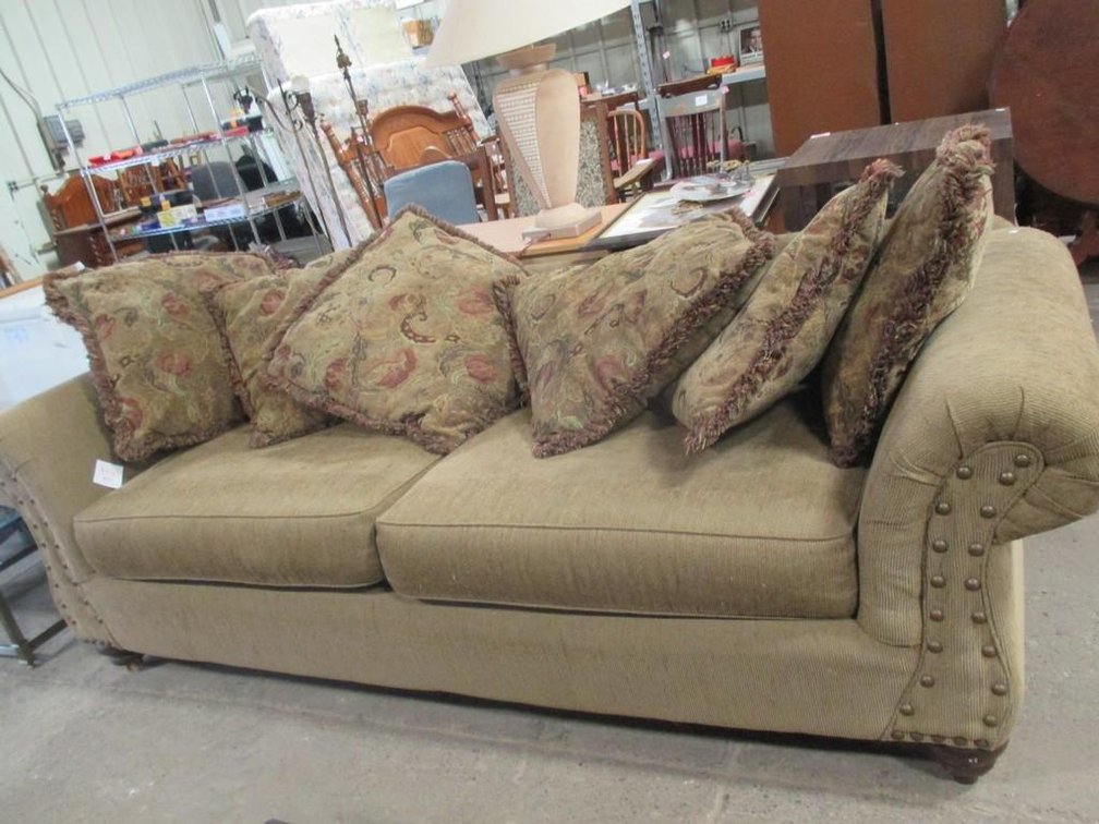 Over stuffed Couch and (6) pillows