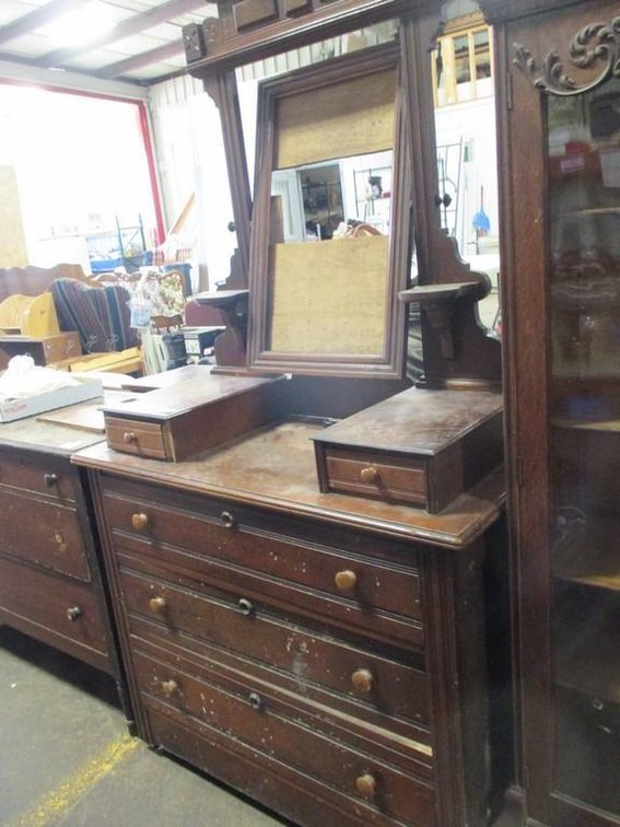 Dresser with mirror