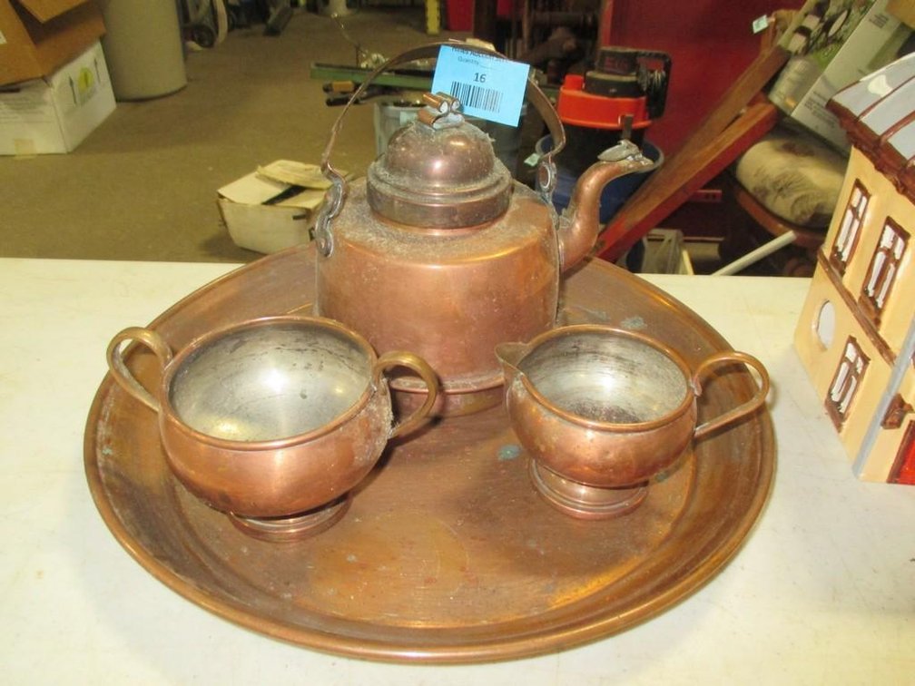 Copper tea service