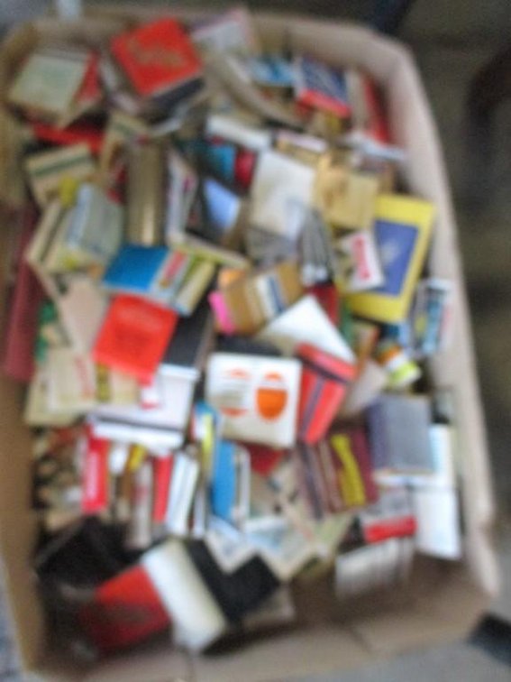 Box of advertising matchbooks