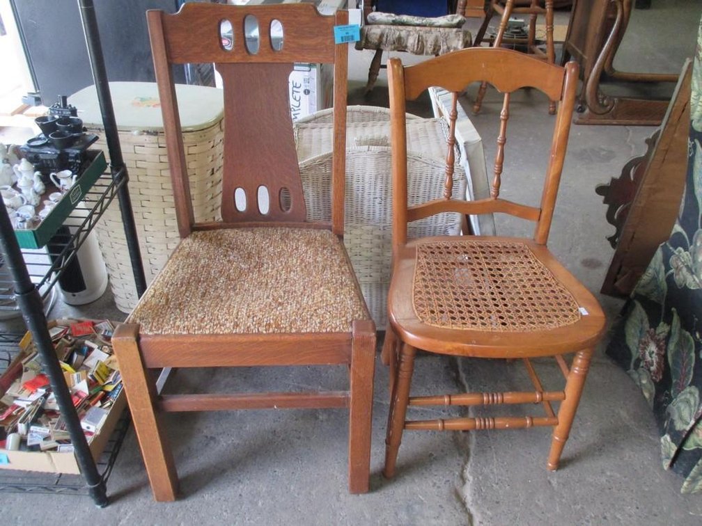 (2) Vintage kitchen chairs